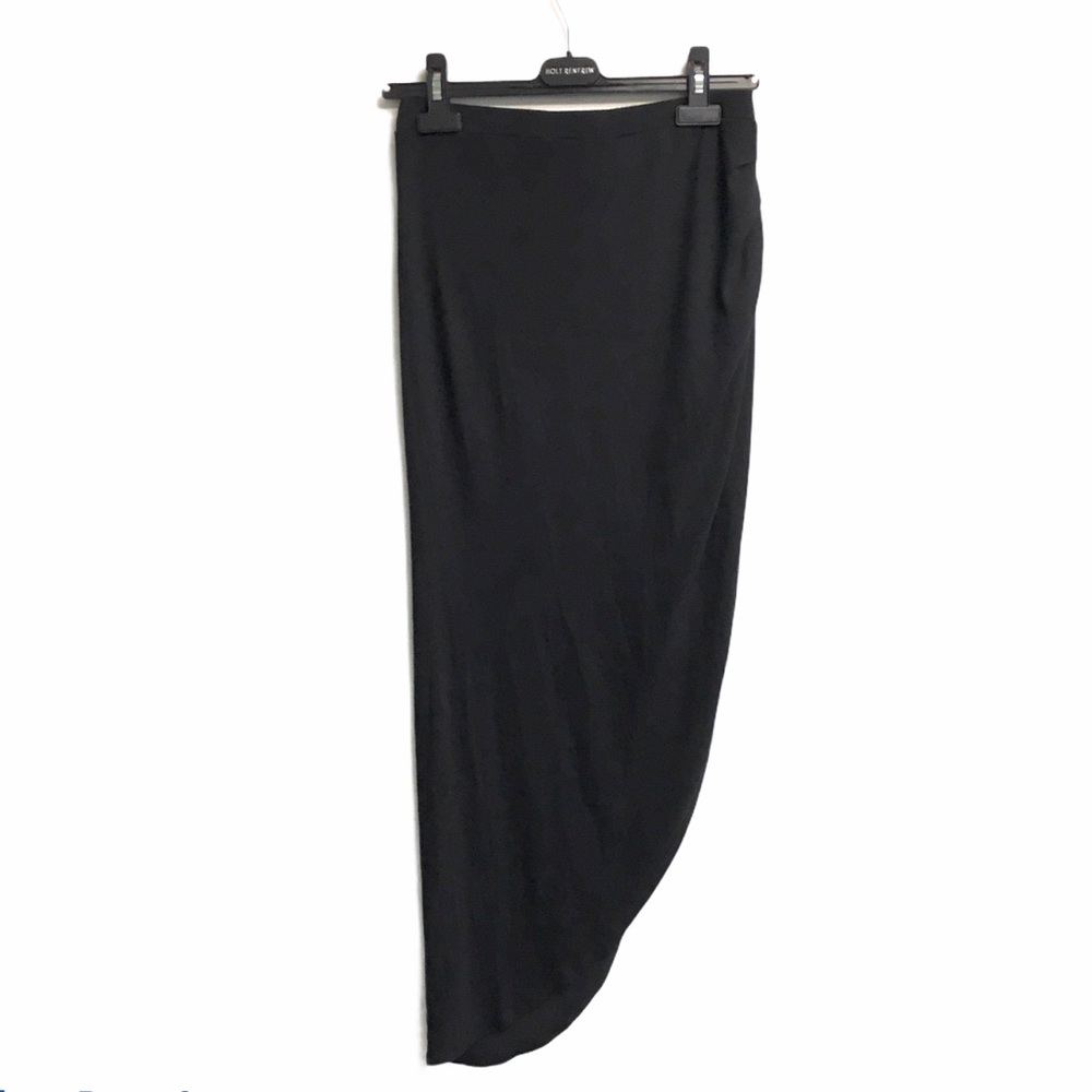 (SOLD) GENTLE FAWN Maxi Skirt Slit Cut Side Black M - Picture 2 of 4